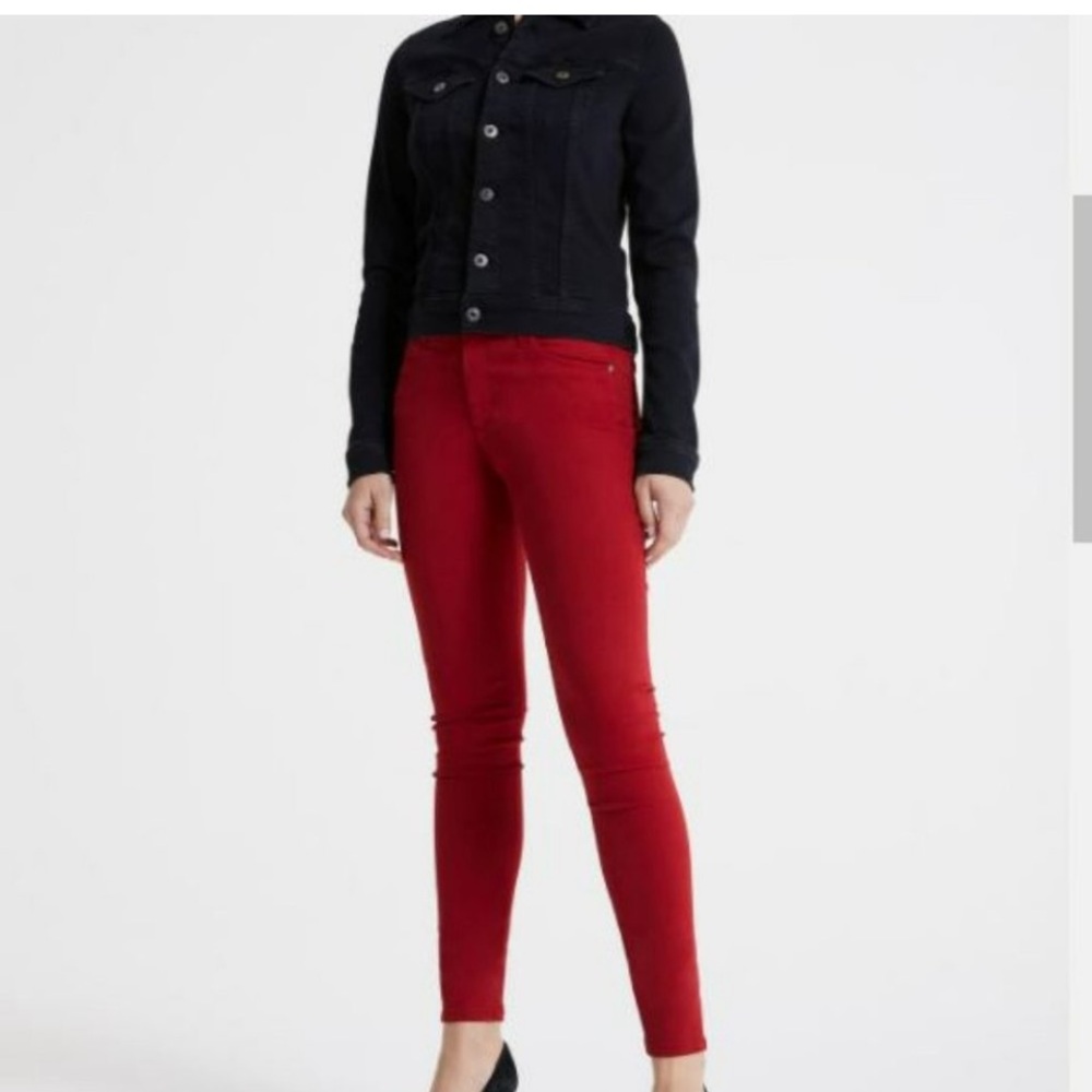 AG RED Jeans The Farrah skinny ankle black tag 26R
